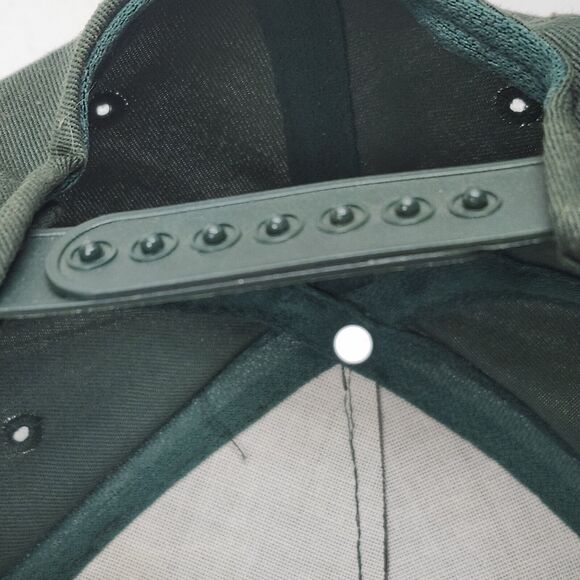 Green Hooked on Fishing Hat Cap Fly Fishing Strapback - Picture 7 of 9